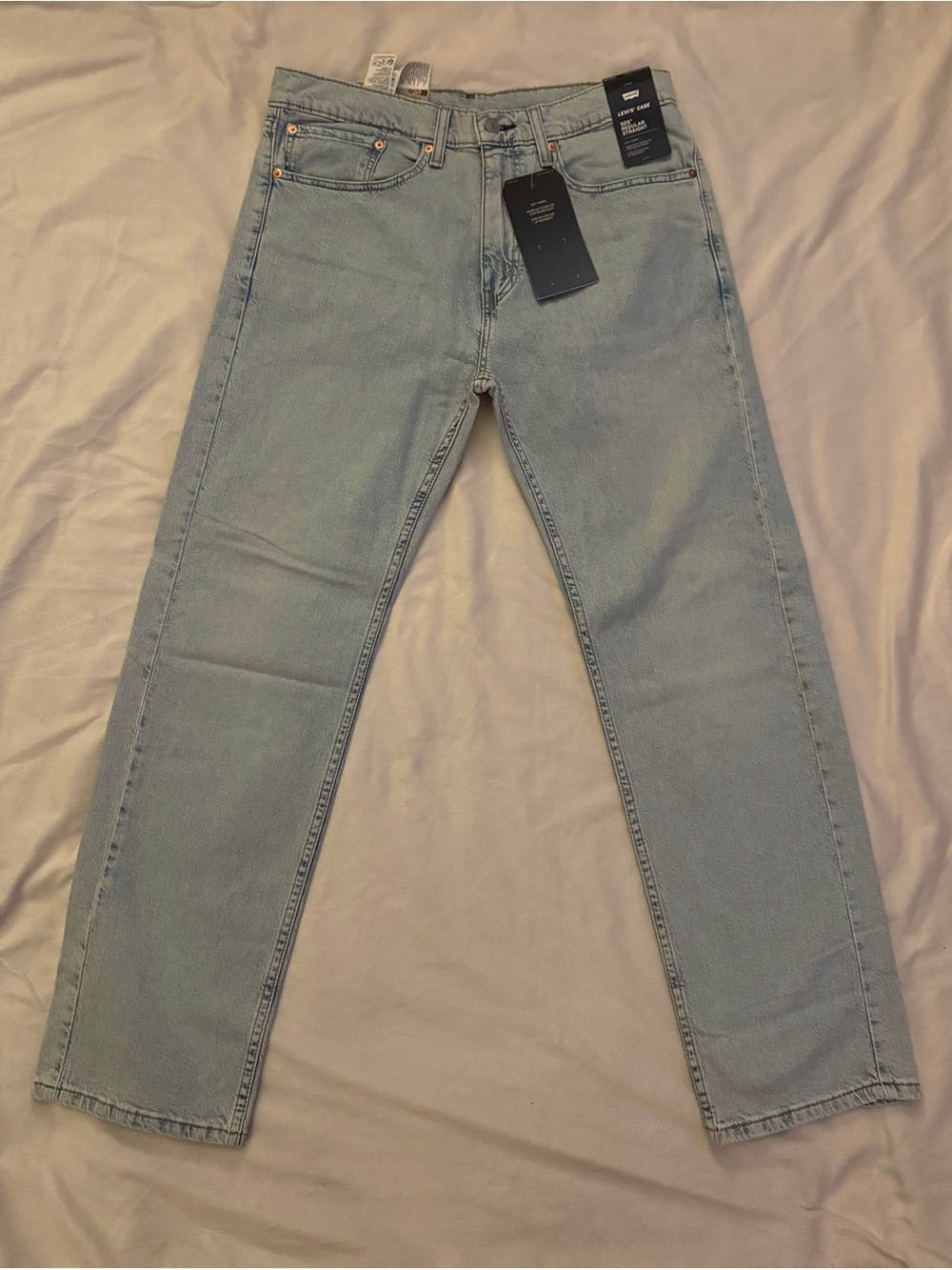 Levi’s 505 Regular Straight Jeans Men’s 34x30 Light Wash Stretch NWT